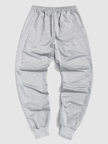ZAFUL Cuffed Sweatpants for Men Casual Graphic Drawstring Printed Sweat Pants Stretch Loose Joggers thumbnail 4