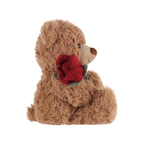 Apricot Lamb Toys Plush Brown Flower Teddy Bear with Rose Stuffed Animal Soft Cuddly for Kids Girlfriend Mother's Day Valentine's Day (8 Inches) thumbnail 8