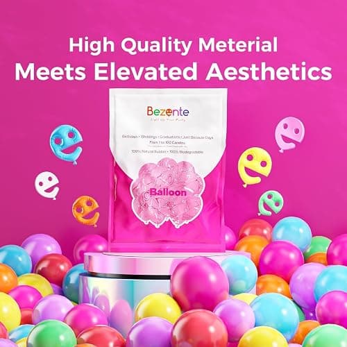 Bezente Pastel Pink Latex Party Balloons -100 Pack 12 inch Round Helium Light Pink Bridal Pink Balloons for Easter Wedding Bridal Shower Gender Reveal Birthday Princess Party Decorations thumbnail 6