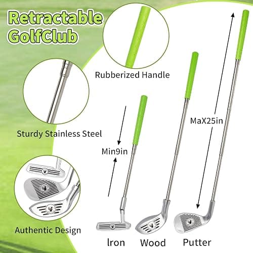 SCWDAU Toddler Golf Clubs Set - Upgraded Kids Golf Toys, Adjustable Toddler Golf Set with Scorecard, Storage Bag, Indoor and Outdoor Yard Game Gifts for 2 3 4 5 6 7 8 Year Olds Boys Girls thumbnail 3