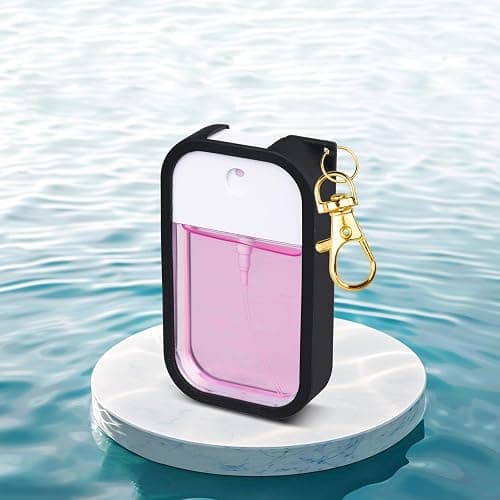 TERPINK Silicone Case Compatible with Touchland Hand Sanitizer Spray, Protective Case with Keychain for Power Mist and Glow Mist 1 fl oz, Hand Sanitizer Spray Accessory (Black, 1 Pack) thumbnail 2