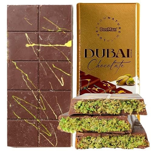 Authentic Dubai-Style Chocolate Bar | 7 oz of Luxurious Middle Eastern Indulgence | Premium Milk Chocolate, Golden Kadayif Crisps, Velvety Tahini & Hand-Harvested Pistachios β Imported from Turkey - Image 1