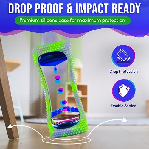 BUNMO Liquid Motion Bubbler Glow-in-The-Dark Sensory Toy for Kids & Adults – Gentle Fidget Toy for Mindfulness – Stimulating Visual Sensory Experience – Colorful Bubble Fidget Timer for Desk & Travel thumbnail 7