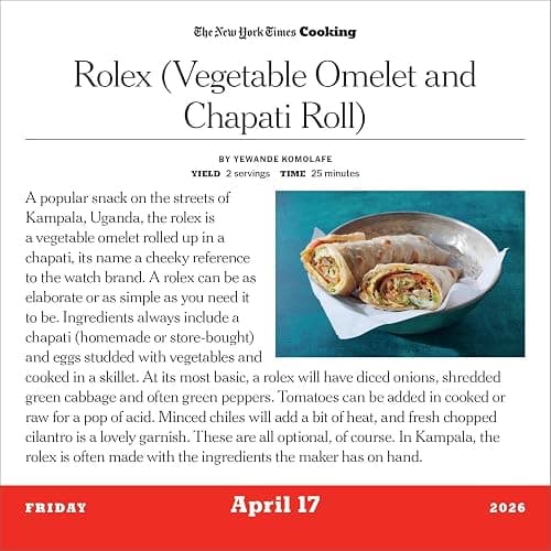 New York Times Cooking Page-A-Day® Calendar 2026: A Year of Fresh and Delicious Recipes thumbnail 6
