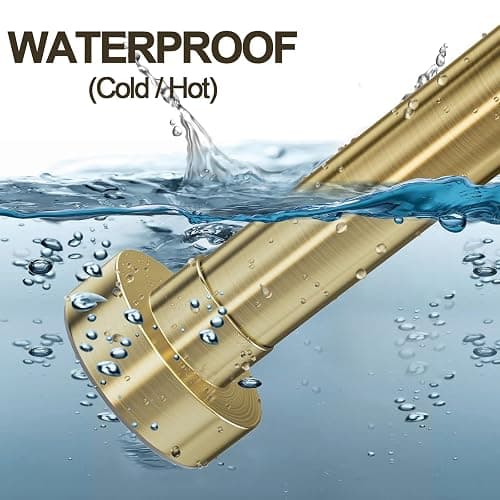 YNL Shower Curtain Rod 34-82 Inches, Non-Slip, Never Rust, No Drill Tension Curtain Rod for Bathroom & Window Stainless Steel Shower Rod, Brushed Gold thumbnail 4