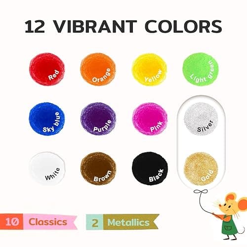12 Colors Tempera Paint Sticks, No Mess, Quick-Drying & Non-Toxic Art Supplies, Easy-Grip for Toddlers and Kids, Works Great on Paper, Wood, Glass, Canvas, Gifts for Drawing on Various Objects thumbnail 8
