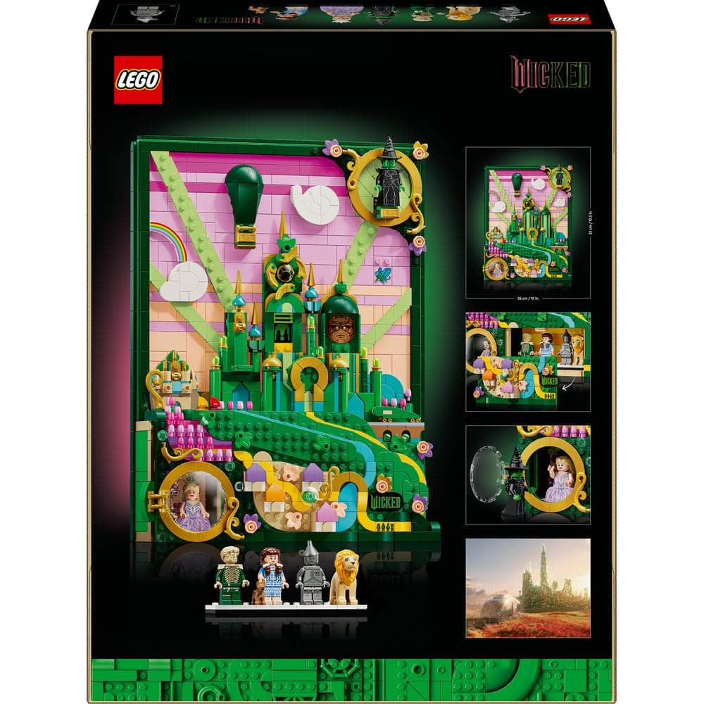 LEGO Wicked Emerald City Wall Art - 3D Building Set for Adults - Display Model with 6 Minifigures incl. Dorothy, and a Toto Dog Figure - DIY Home Decor - Gift for Movie Fans - 75685 thumbnail 11