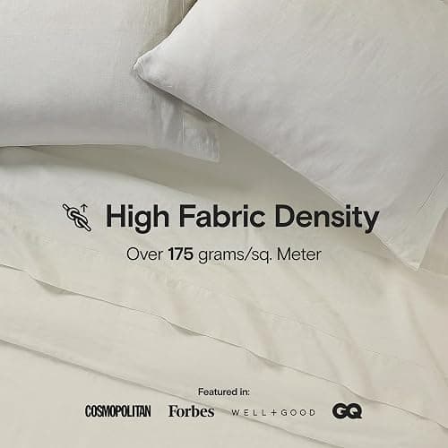 SIJO Premium Stone Washed Organic French Linen Duvet Cover, GOTS Certified Organic, Small Batch Sourced from Normandy, Best Cooling Linen Sheet Award by Sleep Foundation (Classic, King/Cal King) thumbnail 4