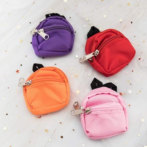 SOTOGO 10 Pieces Doll Zipper Backpack Mini Baby Dolls Backpack Girl Dolls Accessory Bags and American Doll Accessories thumbnail 4