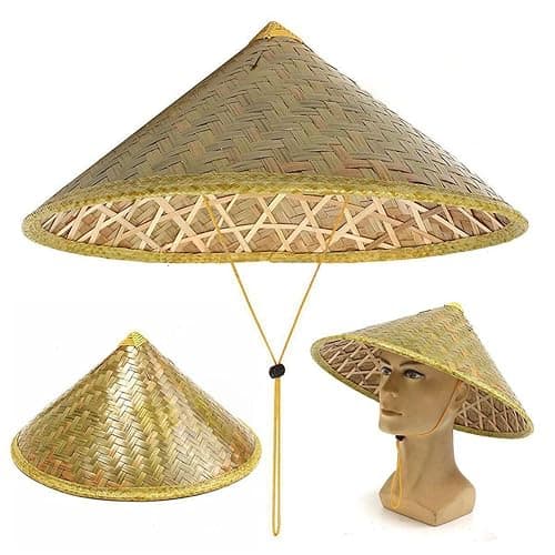 Handwoven Hat for Adults Sun-Shade Fisherman Rice PaddyHat Oriental Coolies BeachCap Photo Props Party Asian Conical P thumbnail 5