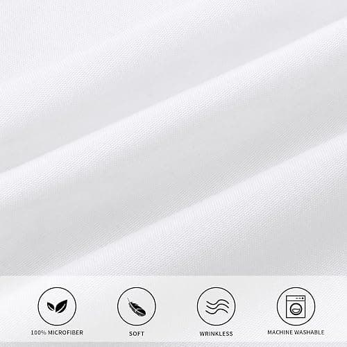 Easy-Going Bed Skirt for Twin or Full Size Bed, 18 Inch Tailored Drop, Fitted with Adjustable Elastic Belt, Convenient to Use Without Lift The Mattress (Twin/Full, White) - Twin/Full - 18" Drop - White thumbnail 6