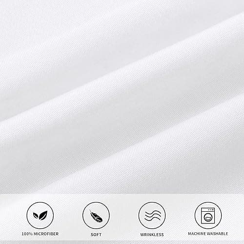 Easy-Going Bed Skirt for Twin or Full Size Bed, 18 Inch Tailored Drop, Fitted with Adjustable Elastic Belt, Convenient to Use Without Lift The Mattress (Twin/Full, White) - Twin/Full - 18" Drop - White thumbnail 6