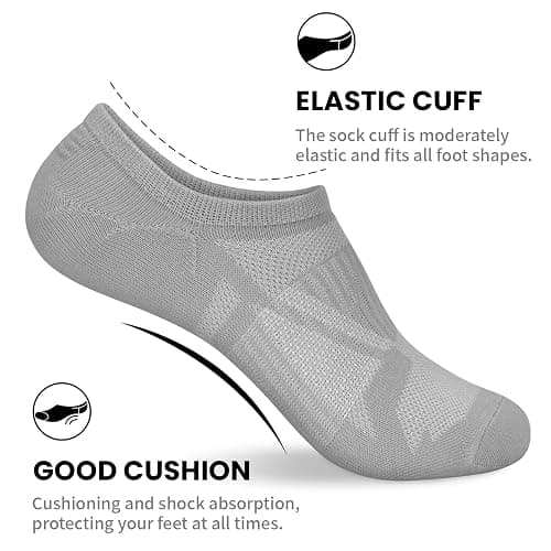wernies No Show Socks Women - 8 Pairs Ankle Socks for Women, Low Cut Socks Short Cotton Socks, Invisible Casual Socks thumbnail 5