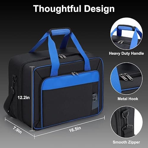 GDNasist Carrying Case for PS5, Travel Thickened Protective Bag Compatible with Playstation 5 Console, Headset, PS5 Controller, Game Discs, and Gaming Accessories thumbnail 3