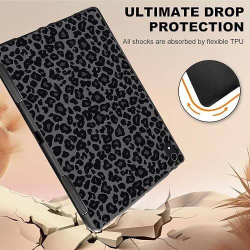RMJKXQZG Tablet Case for Ipad 10Th Generation for iPad 10.9 Inch Case (2022) Slim Design Matte TPU Rubber Soft TPU Protective Cover for iPad 10th Gen, Dark Green Leopard Print Pattern thumbnail 5