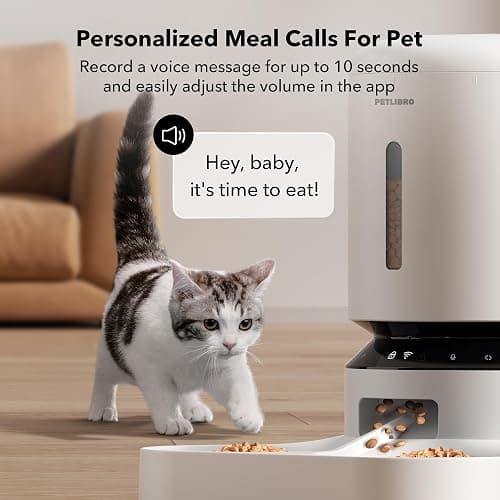 PETLIBRO 5L Automatic Cat Feeder for 2 Cats, 5G&2.4G Wi-Fi Programmable Cat Food Dispenser with Dual Stainless Steel Bowls, Airtight Lock Fresh Technology, Low Food Sensor thumbnail 6