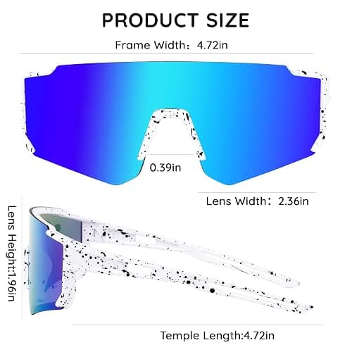 AGGKKY Polarized Kids Sunglasses, Youth Baseball Sunglasses for Boys Girls, Cycling Sun Glasses UV400 for Kids Ages 8-14 thumbnail 3