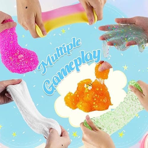 Okaybee Pink Bingsu Slime, Non-Sticky Glimmer Crunchy Slime, Slimes Party Favors for Kids, Slimes Sensory Experience Toys, Birthday Easter Halloween Girls BoysTeens Gift thumbnail 5