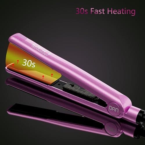 DAN Technology Hair Straightener, Ceramic Flat Iron, 1 inch, 500 ℉, Adjustable Temperature, Dual Voltage, Professional Flat Irons for Women thumbnail 4
