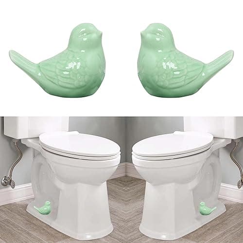 Green Bird Ceramic Toilet Cap Cover