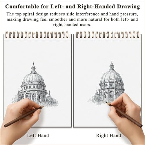 Fuxi 9" x 12" Sketch Book_Top Spiral Bound Sketchbook_100Sheets 68lb/100gsm | Art Sketch Pads for Drawing, Acid-Free Drawing Paper Pad for Kids, Students, Artists & Beginners, Art Supplies for Adults thumbnail 8