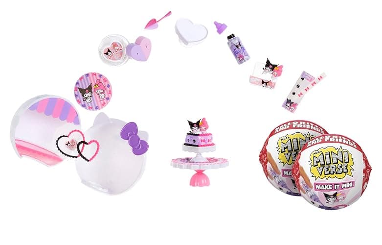 MGA's Miniverse Make It Mini Hello Kitty and Friends Series 2 (2 Pack) Mini Collectibles, Sanrio, Mystery Packaging, DIY, Crafts, Resin Play, Replica Food, Plants, NOT Edible, 8+ - Image 1
