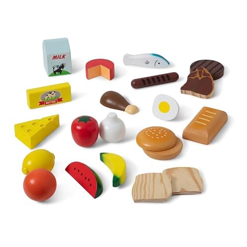 Melissa & Doug Food Groups - 21 Wooden Pieces and 4 Crates, Multi - Play Food Sets For Kids Kitchen, Pretend Food, Toy Food For Toddlers And Kids Ages 3+ thumbnail 4
