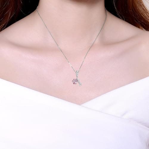 Alstiva Tiere Hase Vierblättriges Kleeblatt 925 Sterling Silber 5A Zirkonia Charm Anhänger für Armband Charm Bead Pendant für Europäische Armbänder Halsketten Schmuck Geschenk für Damen thumbnail 3