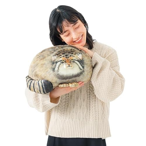 Sew Butiful Steppe Cat Plush 35cm/14inch Pallas Cat Stuffed Animal, Cute Plushies for Girls, Soft Plush Pillow, Throw Pillow Doll Decoration Doll Birthday Gift for Kids Boys Party thumbnail 4