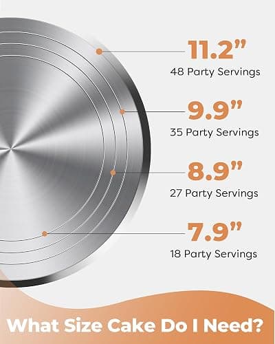 Kootek Aluminium Alloy Revolving Cake Stand 12 Inch Rotating Cake Turntable for Cake, Cupcake Decorating Supplies thumbnail 3