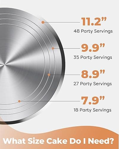 Kootek Aluminium Alloy Revolving Cake Stand 12 Inch Rotating Cake Turntable for Cake, Cupcake Decorating Supplies thumbnail 4