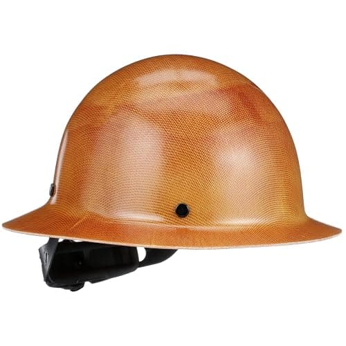 MSA Skullgard Full-Brim Hard Hat with Suspension - Non-Slotted Cap, Made of Phenolic Resin, Radiant Heat Loads up to 350F, Standard Size Hard Hat | Fas-Trac III Ratchet Suspension thumbnail 6