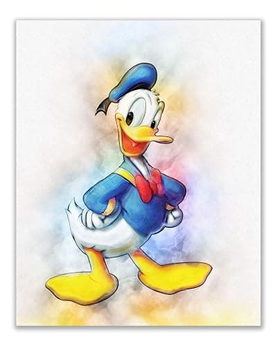 Mickey Mouse Original Watercolor Prints Set of 6 Wall Art Prints for Kids Room Wall Decor (8 x 10 Inch) Minnie Donald Daisy Duck Pluto Goofy thumbnail 7