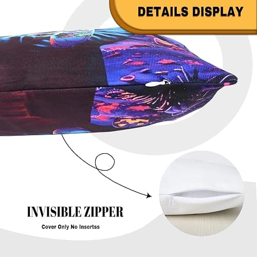 jvycjlu Gamer Pillow Cases 4-Pack, 18x18 Inch Gamer Room Decor for Boys & Gifts for Teen Boys, Soft Short Plush Replacement Pillow Covers for Chair, Sofa, Bed (No Inserts) thumbnail 6