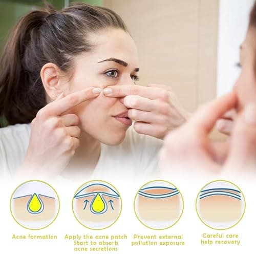 Starface Pimple Patches Sets, 64Pcs Star-Shaped Hydrocolloid Acne Patches for Face Suitable for Skin Care, Comes with 2 Smiley Face Mirror Box (Yellow & Blue) thumbnail 4