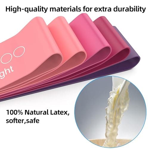 Houselog Resistance Bands Tension Bands for Exercise with 5 Different Resistance Levels Non-Slip Elastic Loop Workout Bands for Home, Gym, Strength,Physical Therapy,Rehab,Yoga thumbnail 2