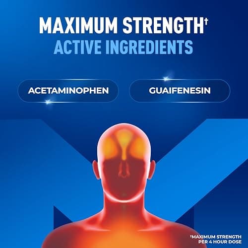 Mucinex Rapid Clear Maximum Strength Cold Medicine & Expectorant, Fever, Pain, Headache, & Excess Mucus Relief with Acetaminophen & Guaifenesin, Rapid Release Caplets for Adults, 20 Count - Day - New Formulation - 20 Count (Pack of 1) thumbnail 3