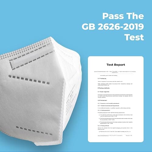 50 Pack White KN95 Face Masks for Adults and Kids - Kn95 Facemask Disposable - 5 Layer Breathable Face Mask for Dust Protection - Comfortable Elastic Ear Loop - Men & Women Every Day Non Medical Use thumbnail 4