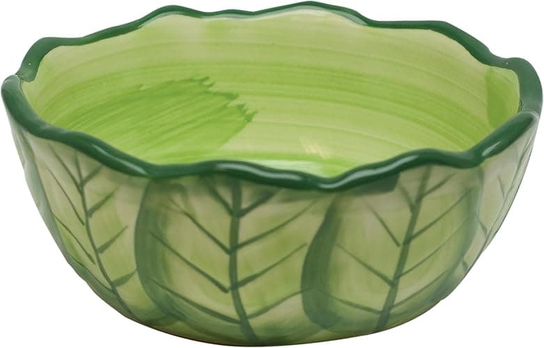 Kaytee Vege-T-Bowl Cabbage 6 inches, Green (Pack of 12) - Image 1
