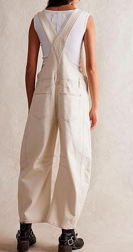 loveimgs Women Y2k Baggy Barrel Jeans Overalls Wide Leg Denim Pants Bib Overalls Jumpsuit Boyfriend Patchwork Jeans thumbnail 5