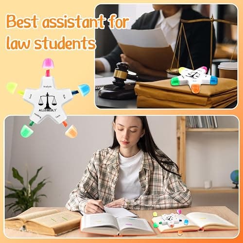 Chivertion 30 Pcs Law School Gifts Star Shape Briefing Highlighters Brush Affirmation Supplies Inspirational Christmas Appreciation Gifts for Law Students Lawyer Women thumbnail 5