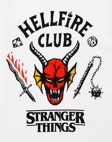 Stranger Things Hellfire Club T-Shirt for Kids | Boys Girls Hawkins Society Eddie White Outfit | Season 4 Merchandise thumbnail 4