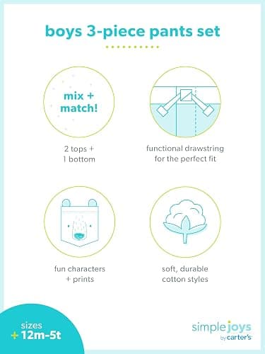 Simple Joys by Carter's baby-boys 3-piece Playwear Set thumbnail 6