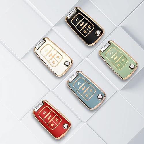 QBUC for Chevy Key Fob Cover Fit for 4 Buttons with Keychain,for Chevrolet Equinox Camaro Cruze Malibu Sonic Buick Terrain thumbnail 6