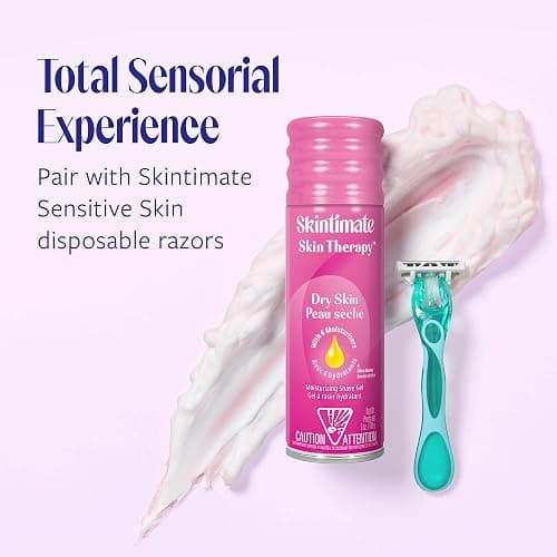 Skintimate Skin Therapy Dry Skin Shave Gel for Women, 3 Pack | Skintimate Shaving Cream for Women, Womens Shaving Cream, Shaving Foam, Womens Shave Gel, Pack of 3, 7oz each thumbnail 5