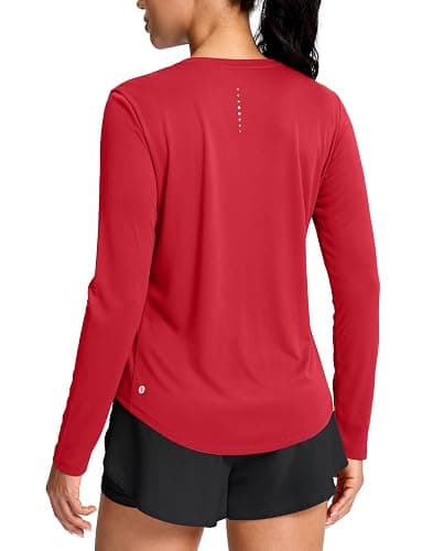 SANTINY Lightweight Long Sleeve Workout Tops for Women Breathable Tennis Active Sports Top Gym Yoga Athletic Running Shirts - Image 1