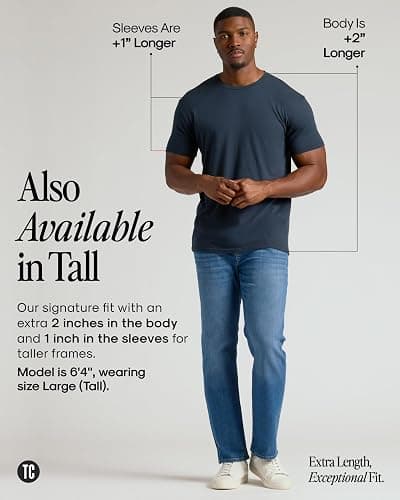 True Classic Mens T-Shirts – Short Sleeve Crew Neck T Shirts for Man, Cotton Blend Plain Novelty Men's T-Shirts thumbnail 6