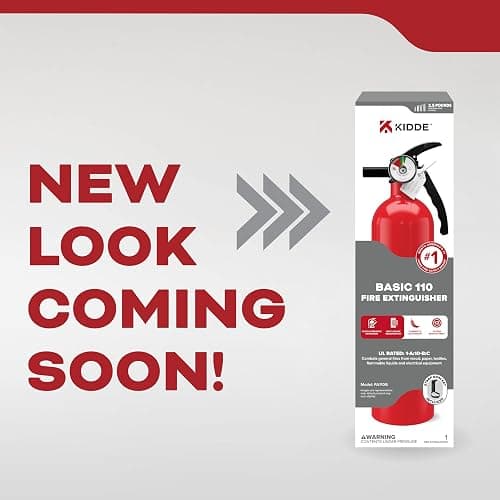 Kidde FA110G Multi Purpose Fire Extinguisher, Wall Mount, for Home/Office/Dorm/Residential, 1A10BC thumbnail 5