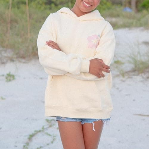 cochineal Preppy Embroidery Floral Hoodie for Teen Girl Women Oversized Hooded Sweatshirt Y2k Vintage Graphic Pullover Top thumbnail 2