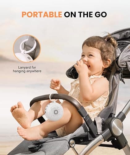 Dreamegg White Noise Machine, Portable Sound Machine Baby Features Powerful Battery, D11Max Sleep Aid Sound Machine for Baby Adults 21 Soothing Sounds for Sleeping Nursery Travel Gift USB Rechargeable thumbnail 4